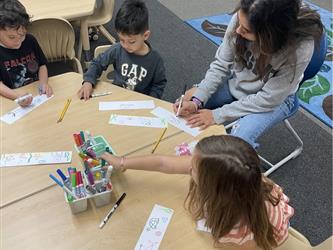 Students working on a project 