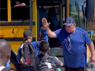 Bus Driver and Students 