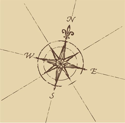 A compass drawing